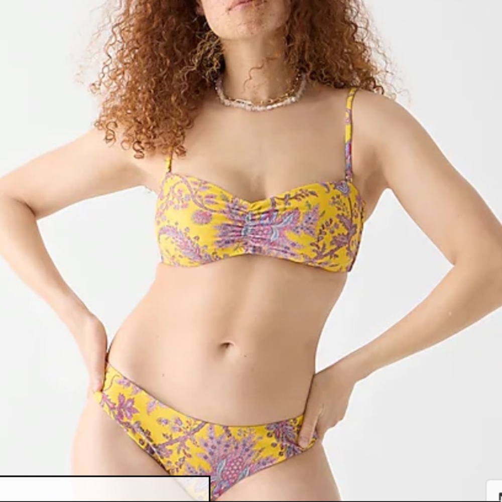 J crew sweet heart bikini set in Ratti® golden paisley xs top xs bottom